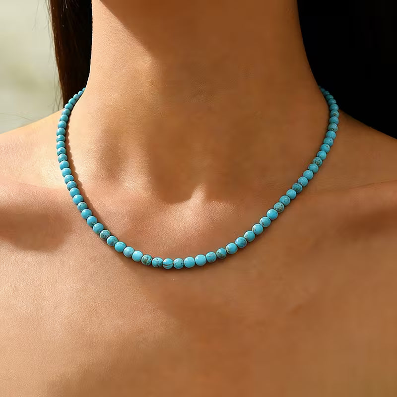 Klassieke Turquoise Kralenketting