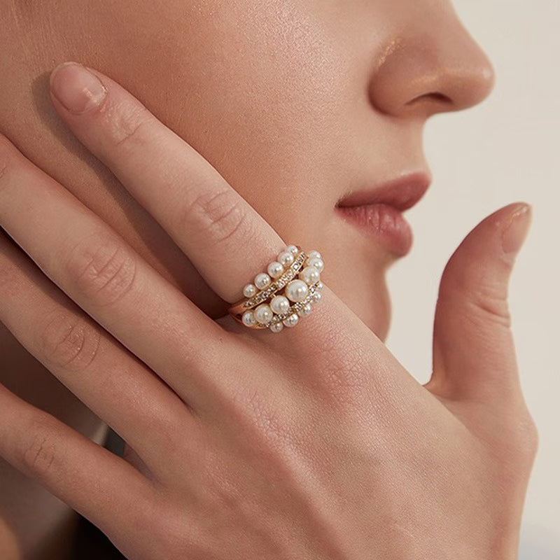 Elegante Parel Zirconia Ring