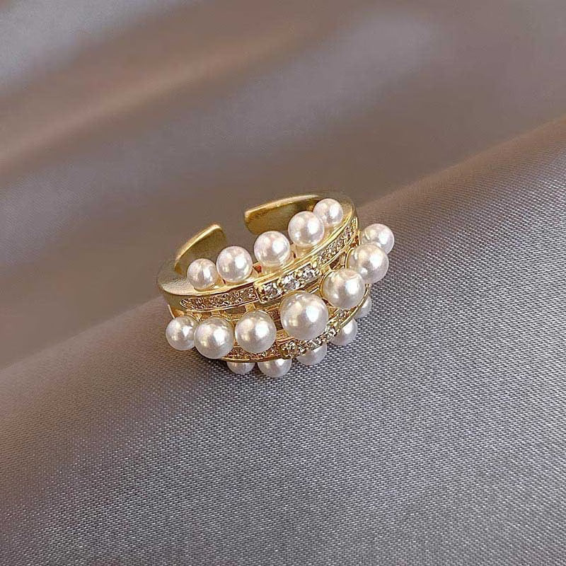 Elegante Parel Zirconia Ring
