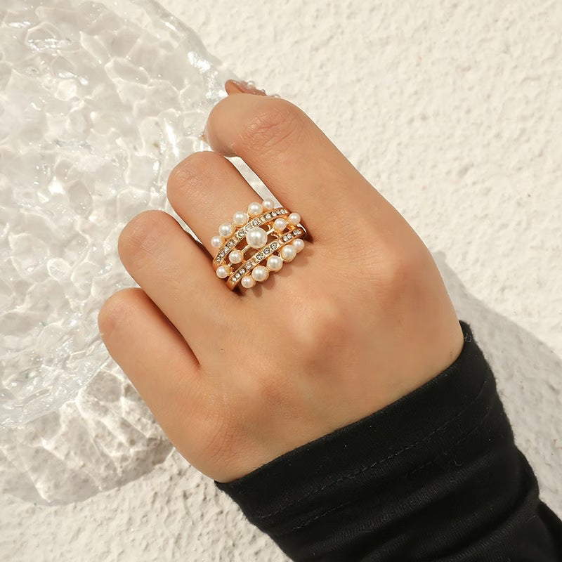 Elegante Parel Zirconia Ring