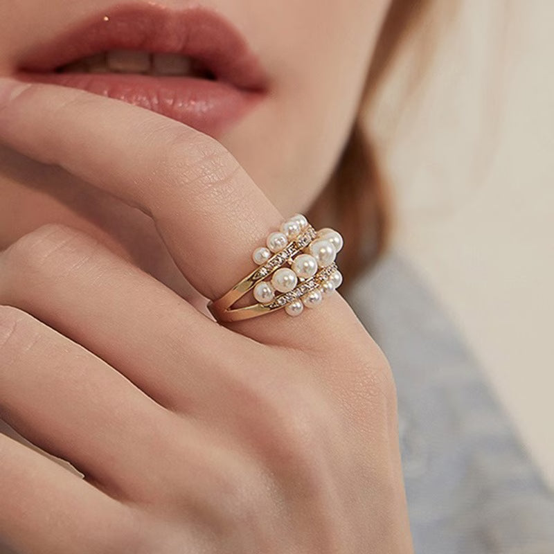 Elegante Parel Zirconia Ring