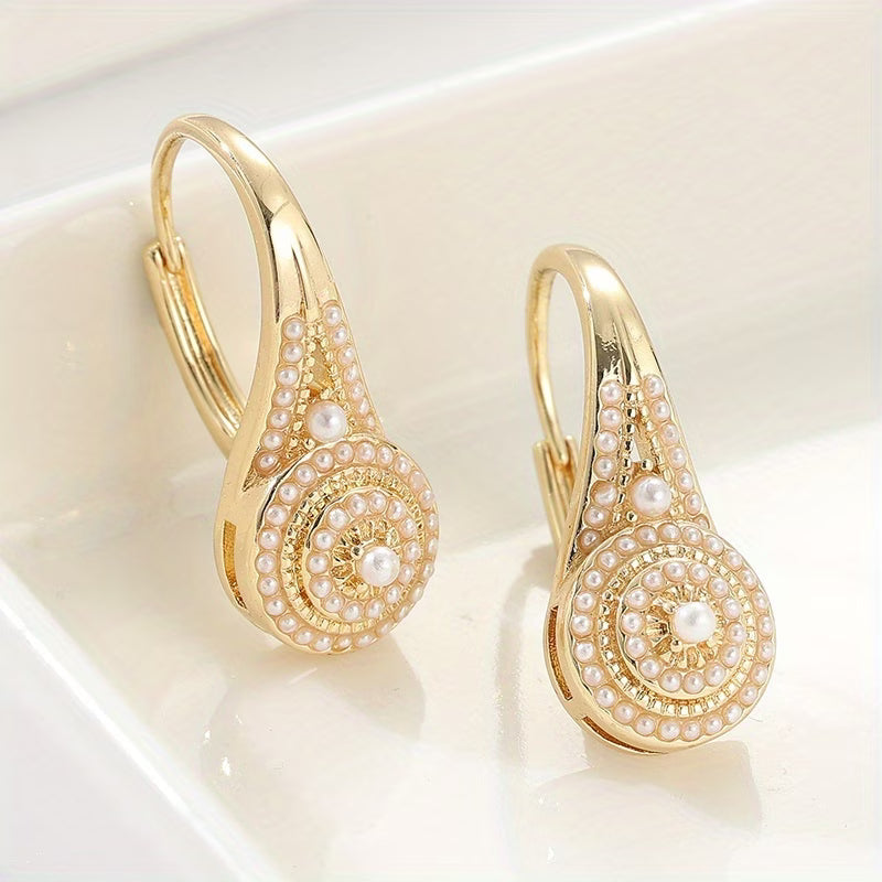 Elegante Parel Bloem Oorbellen