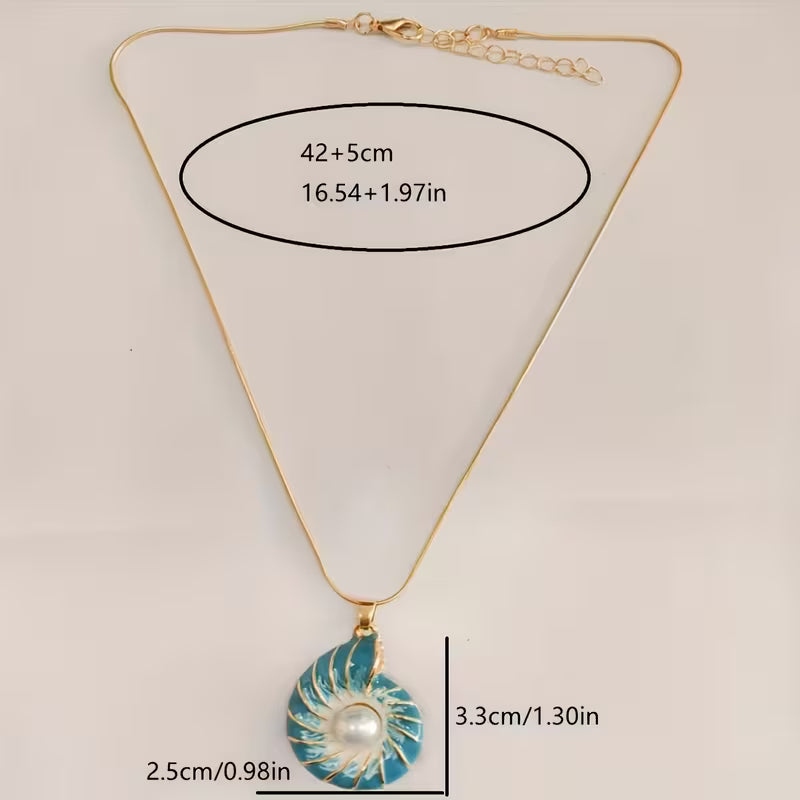 Schelp Parel Gouden Ketting
