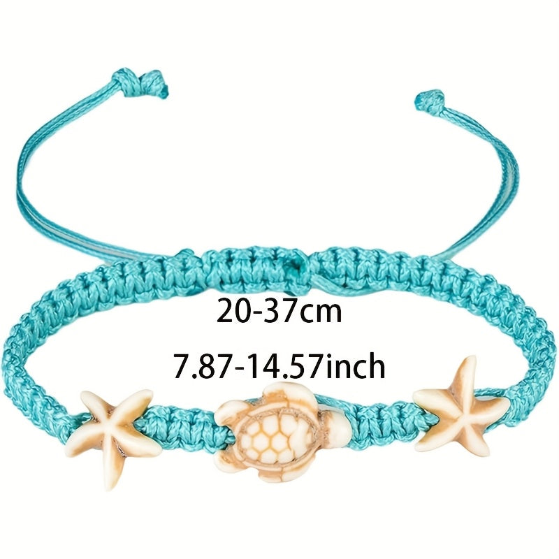 Verstelbare Turquoise Zeeschildpad Enkelband