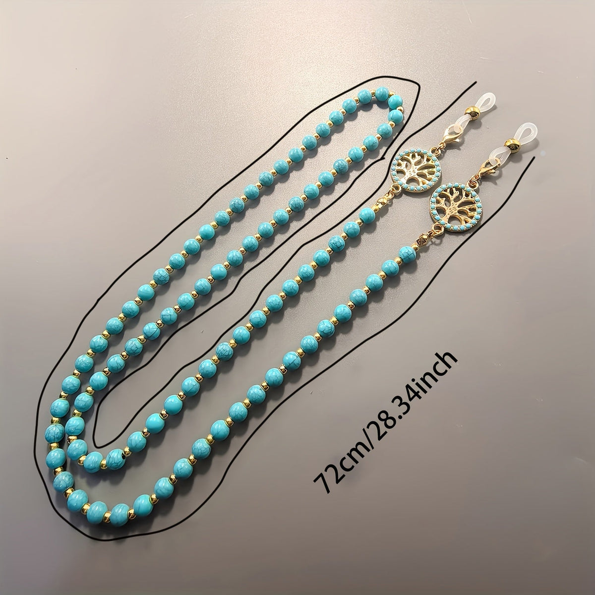 Vintage Turquoise Tree of Life Brilketting