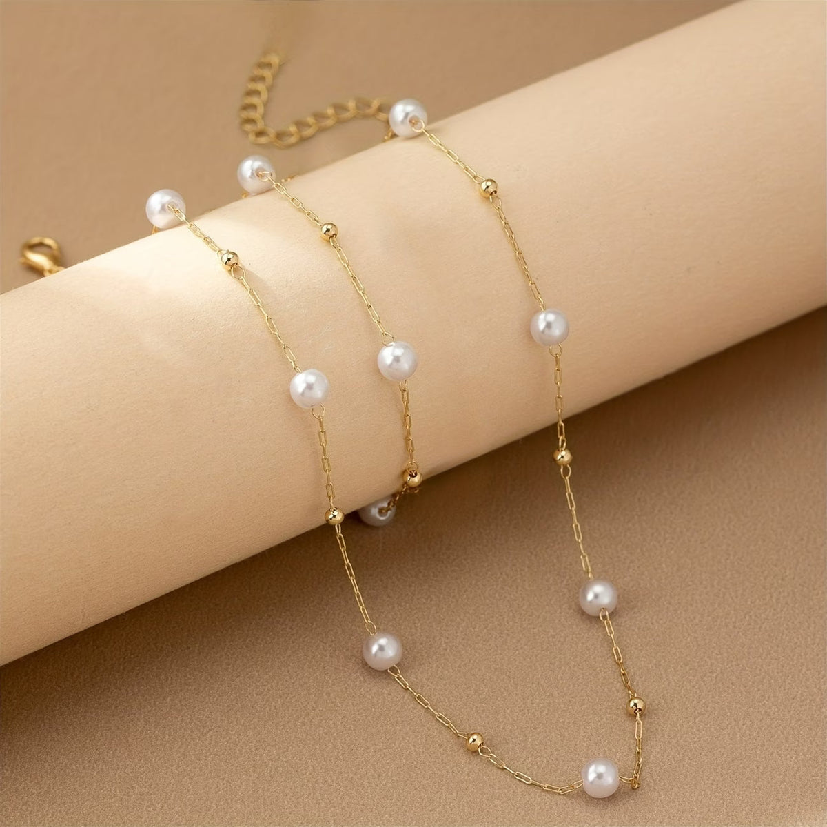 Fijne Parel Ketting Sieraden Set