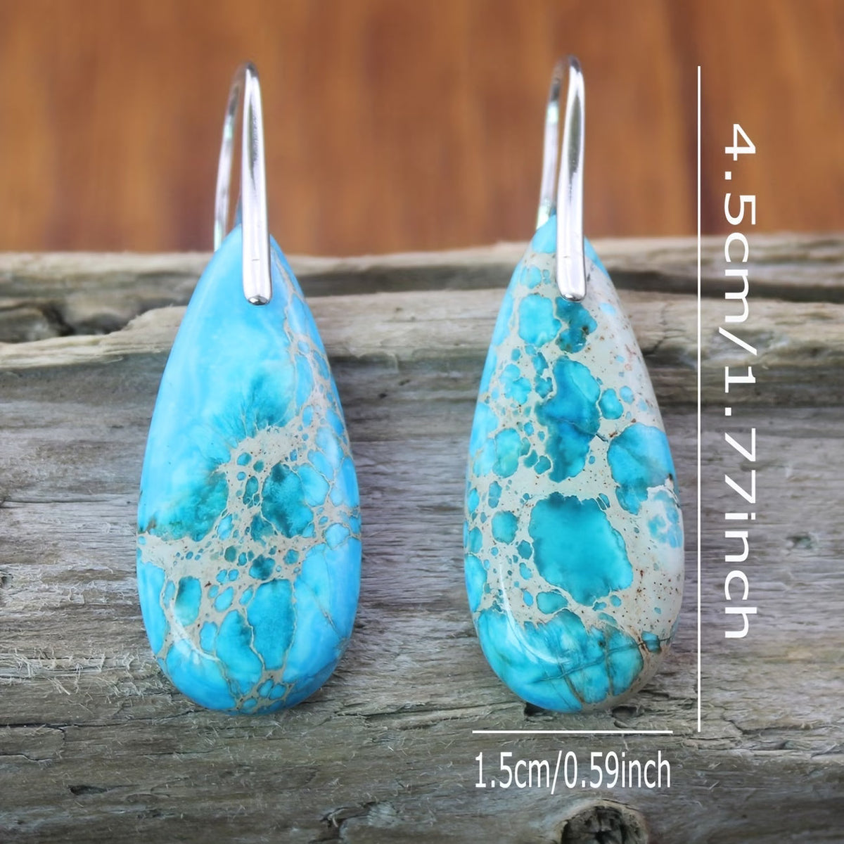 Turquoise Steen Oorbellen