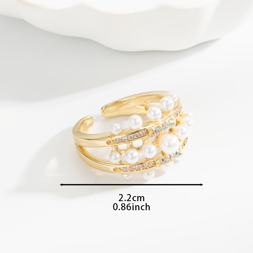 Elegante Parel Zirconia Ring