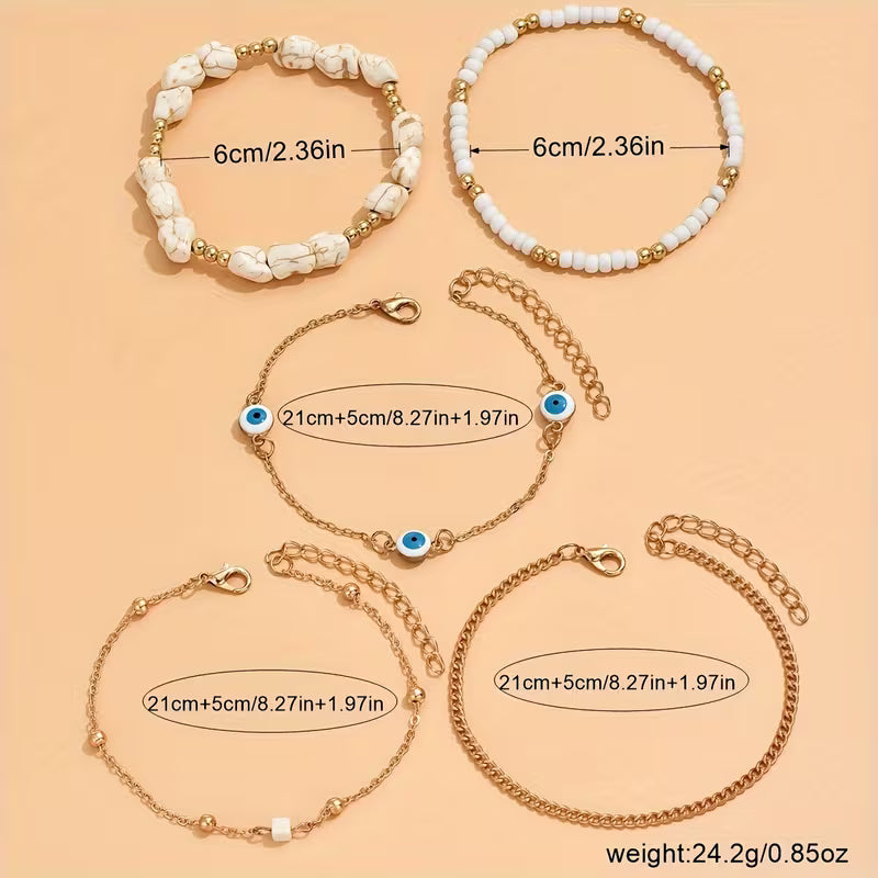 Boho Pareloorketting Set
