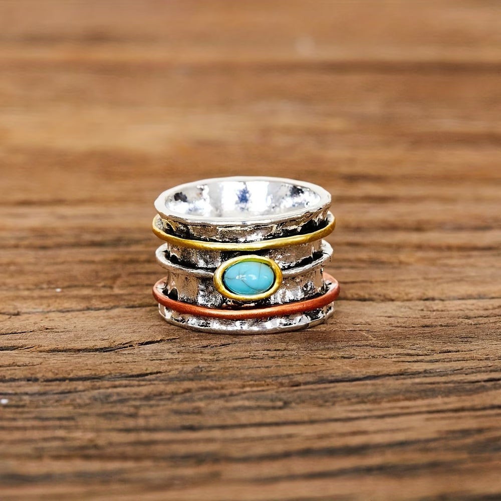 Bohemian Turquoise Ingelegde Ring