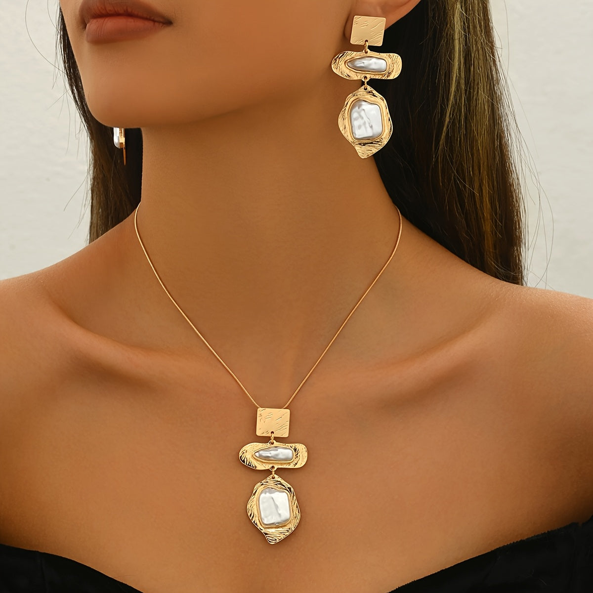 Elegante Parel Mozaïek Sieraden Set