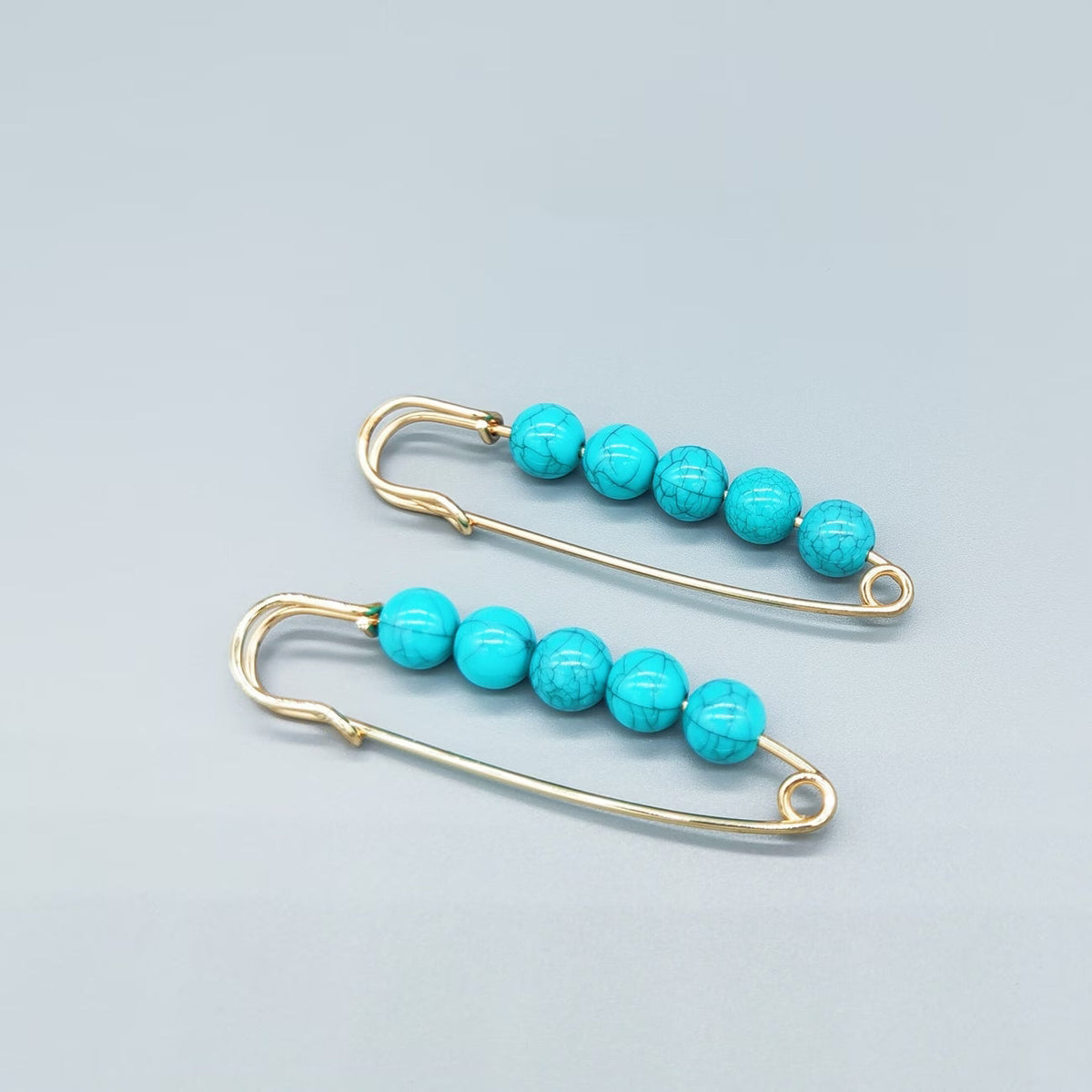 Elegante Turquoise Speld, (1 Stuk)