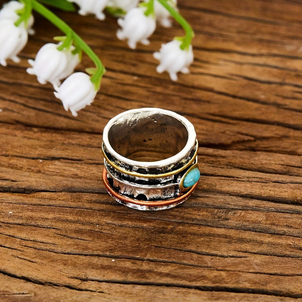 Bohemian Turquoise Ingelegde Ring