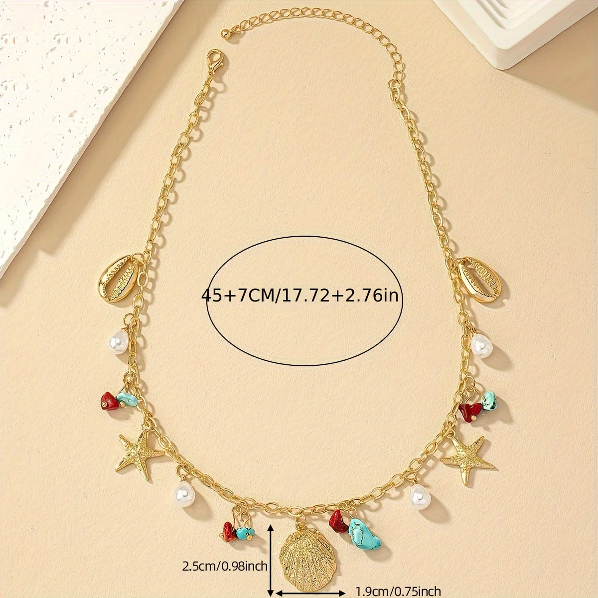 Kustparel en Turquoise Schelpenarmband