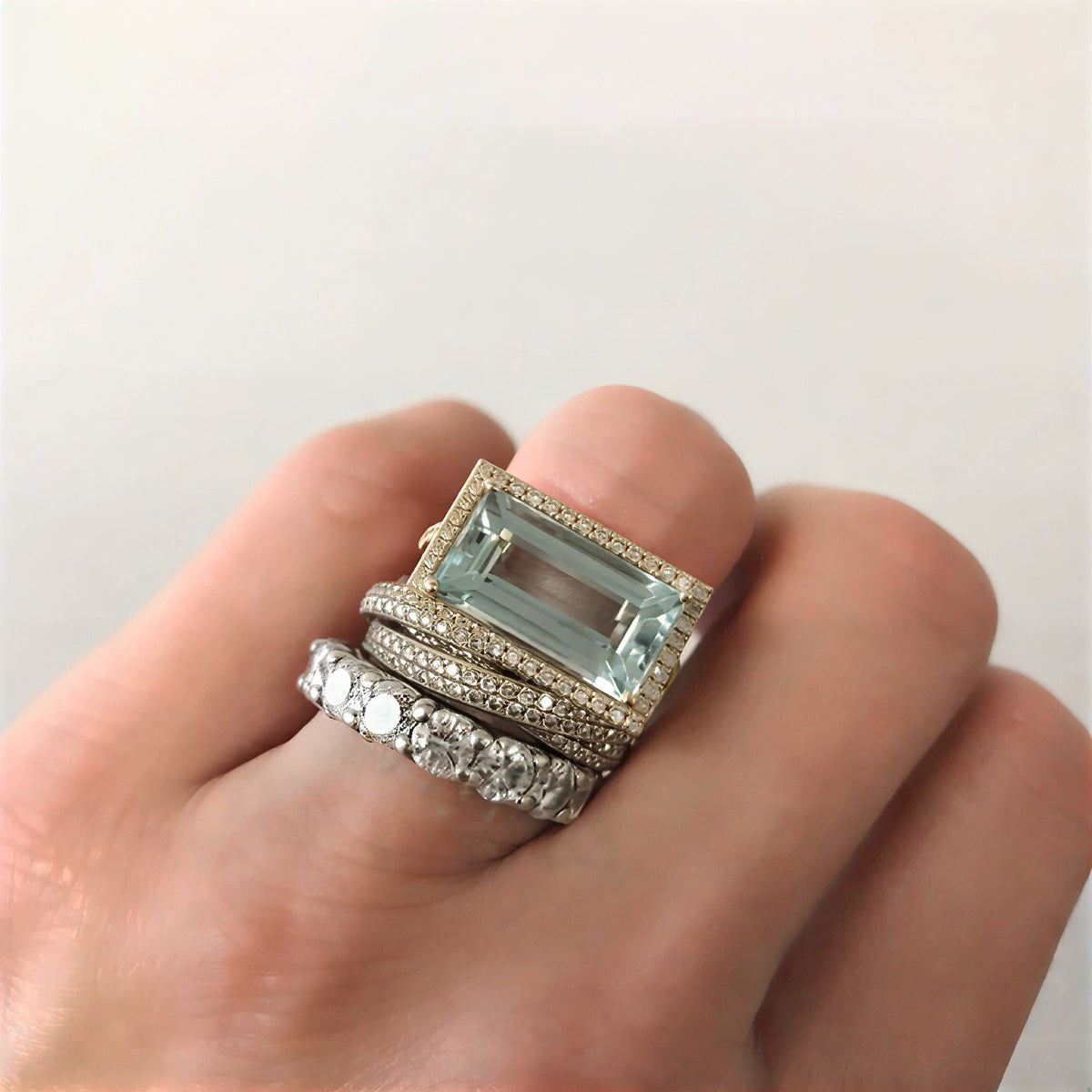 Magische Grote Turquoise Ring Set