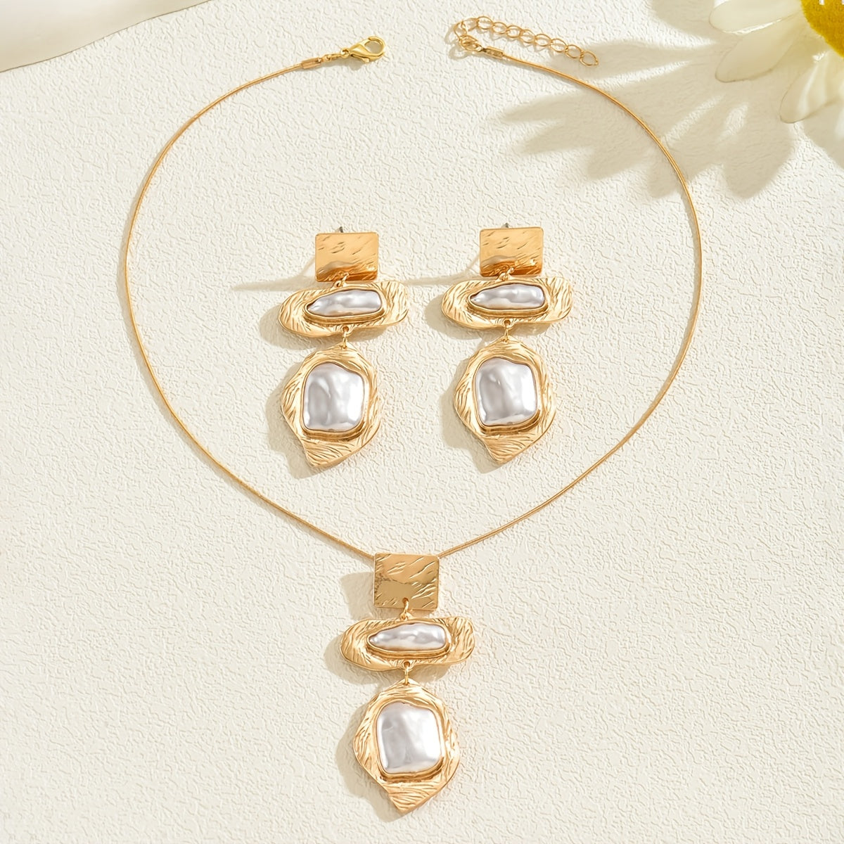Elegante Parel Mozaïek Sieraden Set