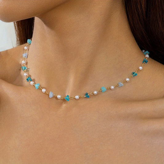 Subtiele Parels en Turquoise Kralen Armband
