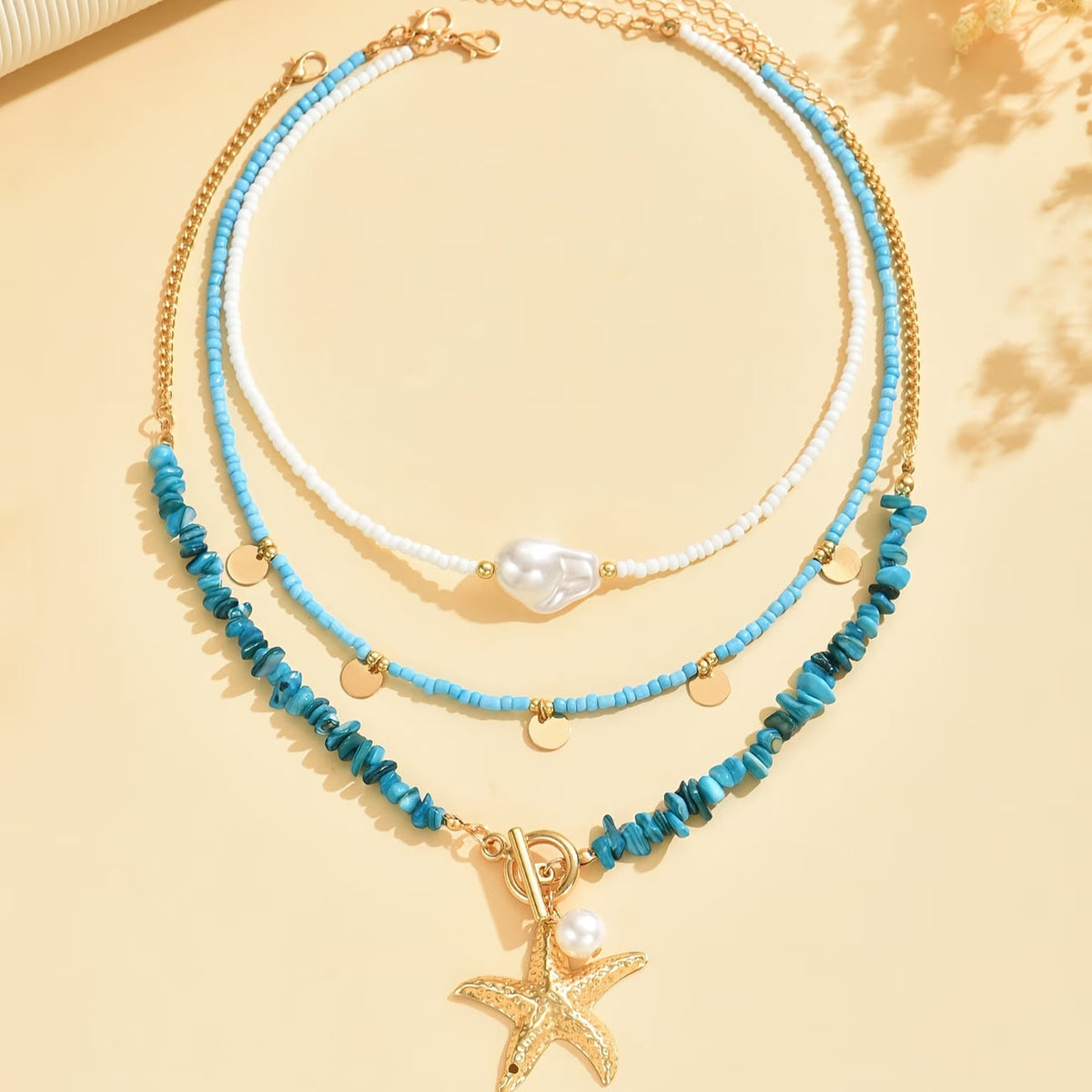 Premium Parel en Turquoise Kustketting
