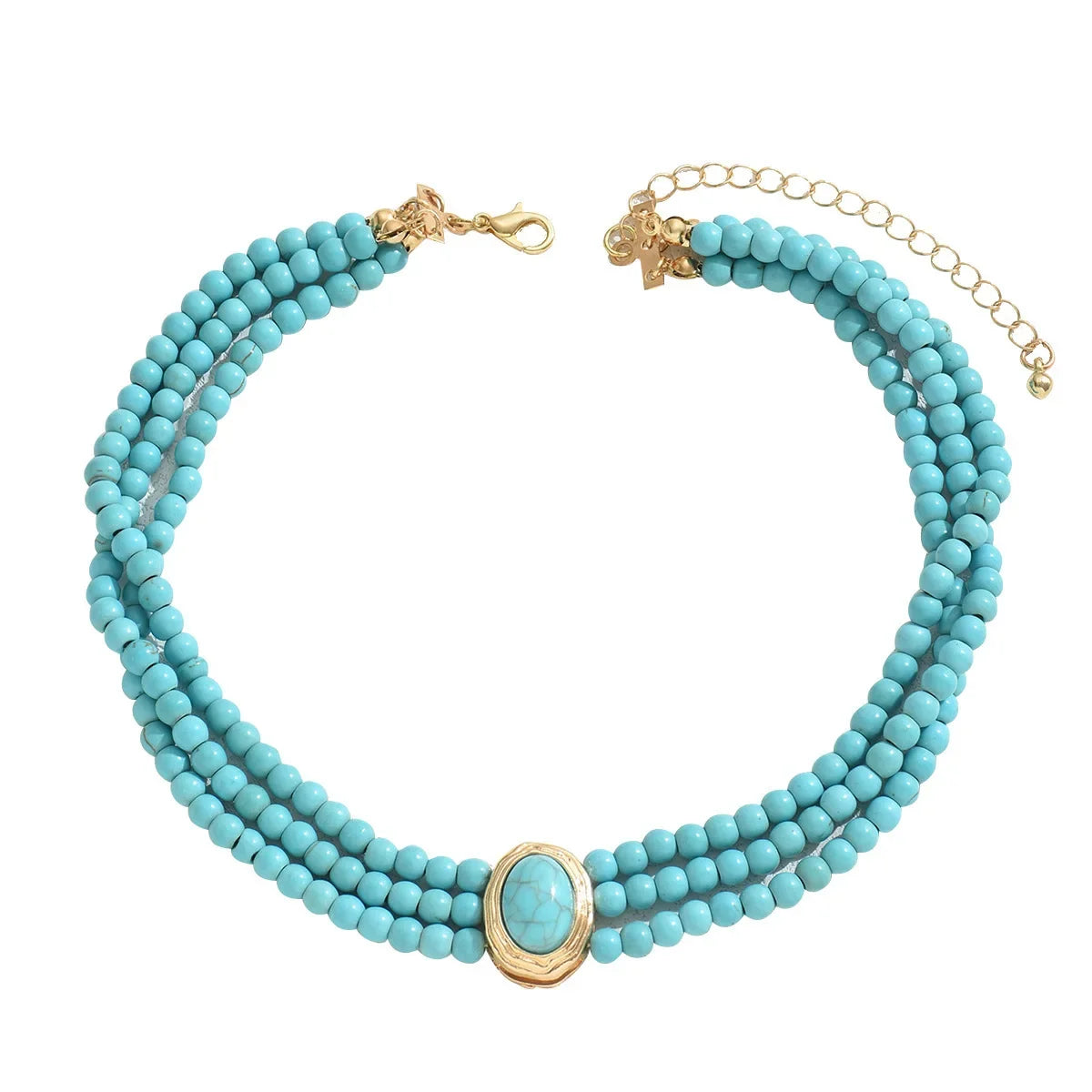 Turquoise Kralen Ketting