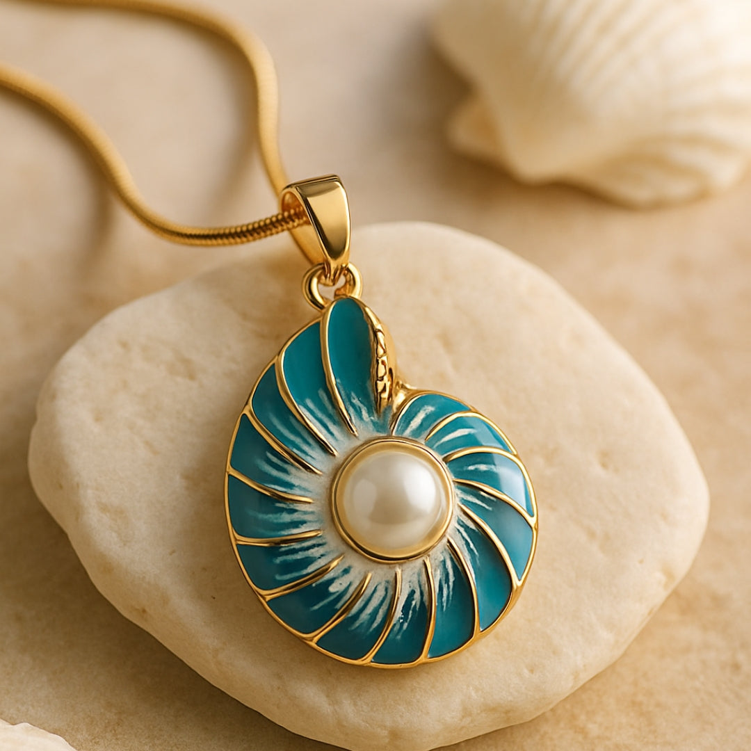 Schelp Parel Gouden Ketting