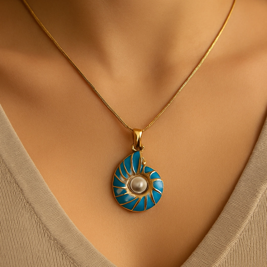 Schelp Parel Gouden Ketting