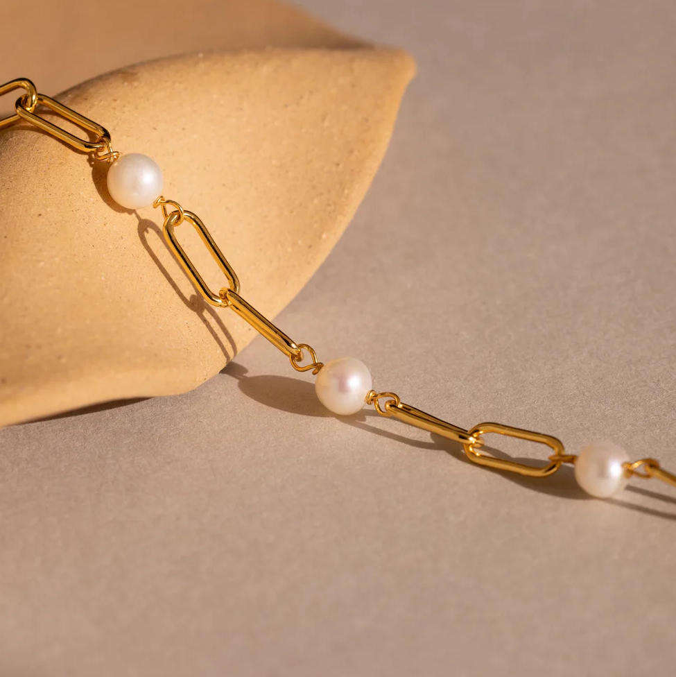 Tijdloze Parelketting Armband