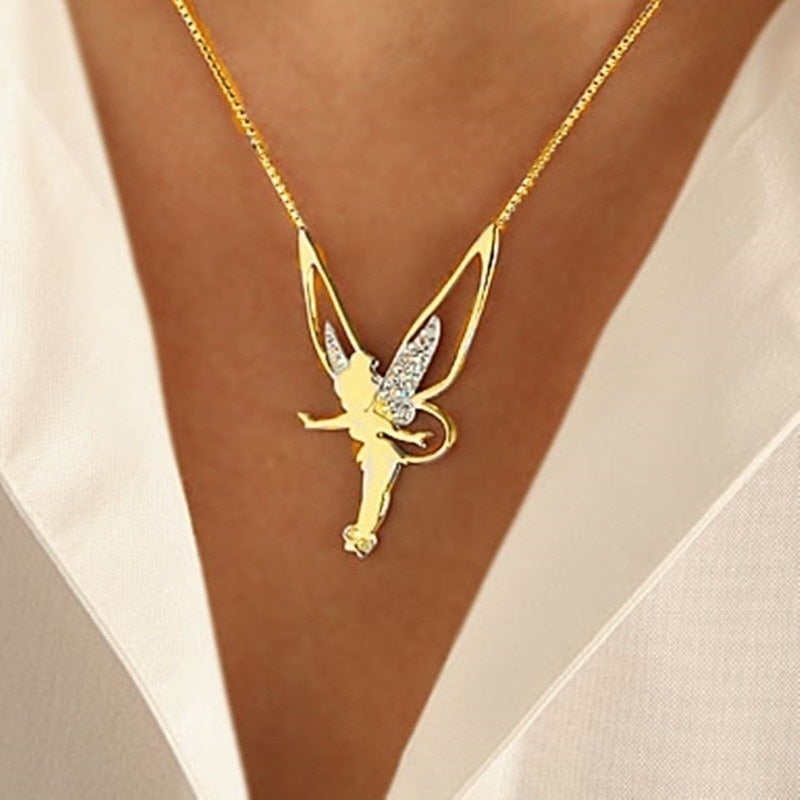 Gouden ketting met feeënhanger