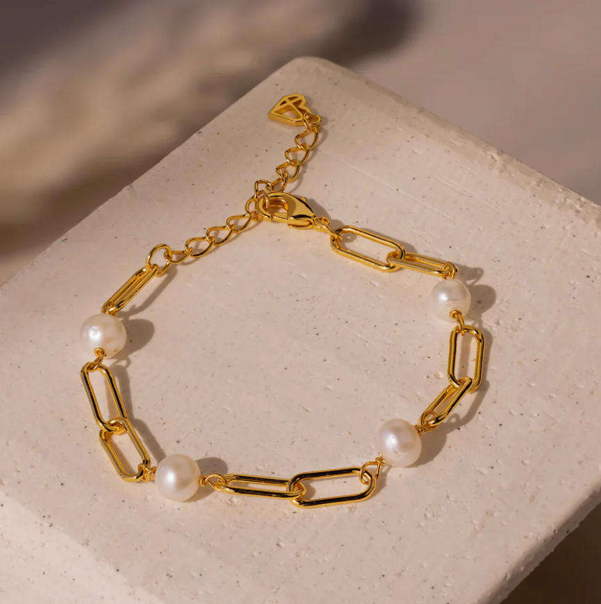 Tijdloze Parelketting Armband