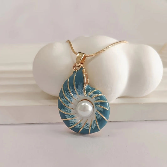 Schelp Parel Gouden Ketting