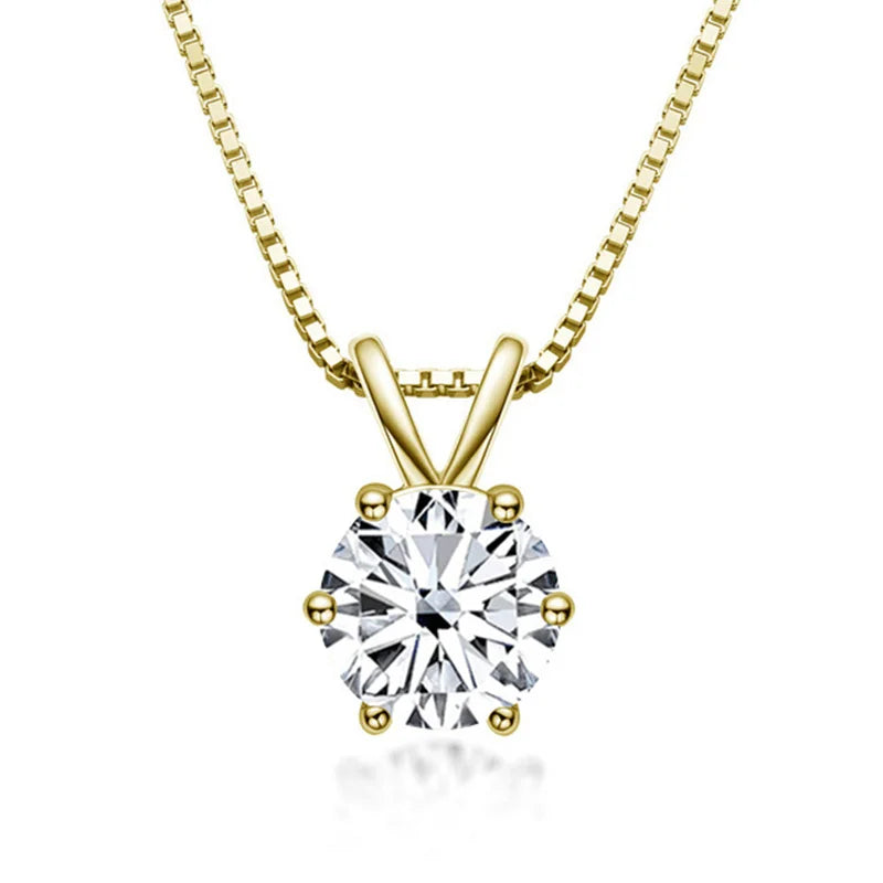 Elegante Solitaire Hanger met Moissanite