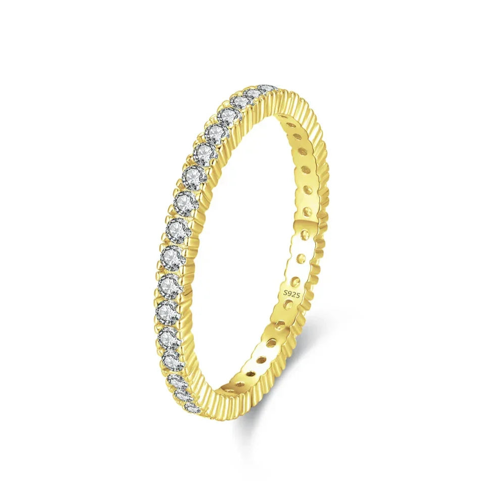 Minimalistische Glanz Eternity Ring
