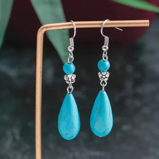 Aihua Turquoise Oorbellen