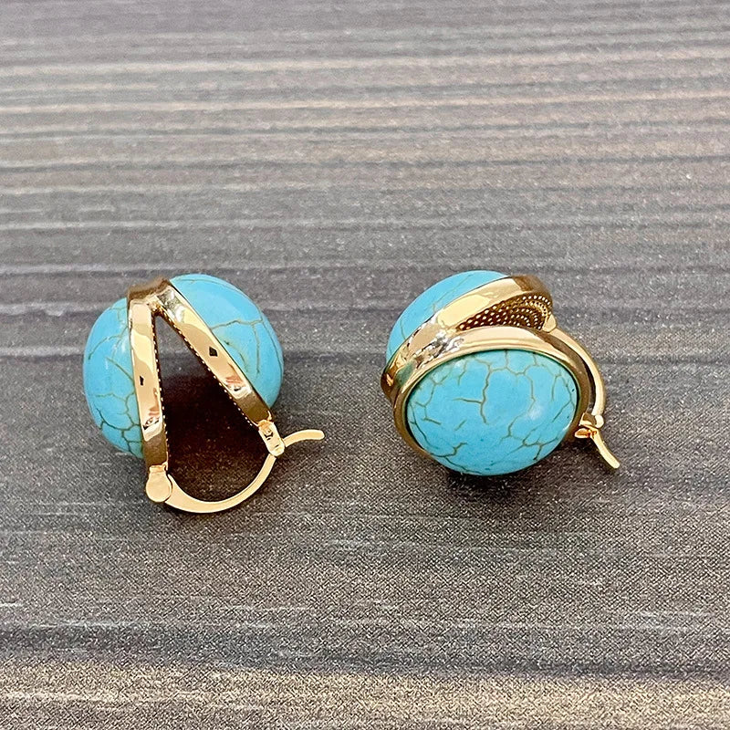 Vintage Turquoise Stud Earrings