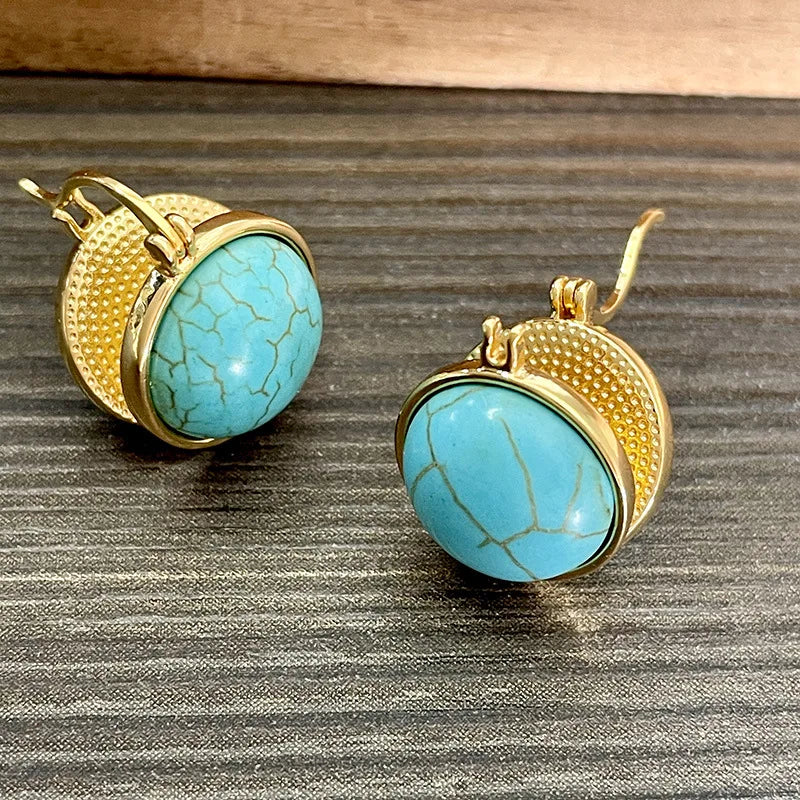 Vintage Turquoise Stud Earrings