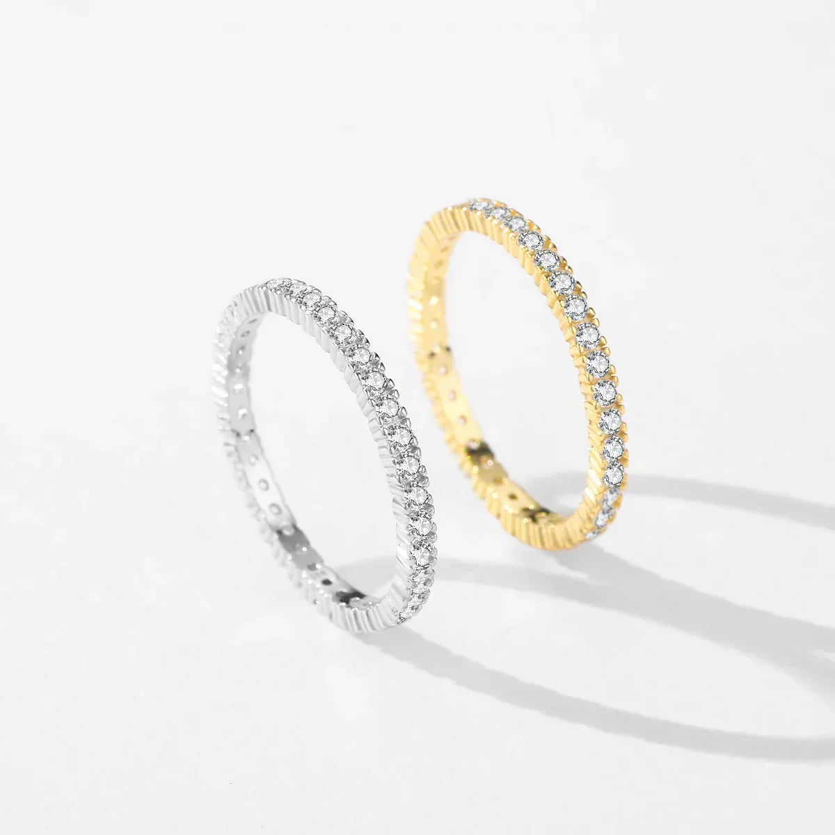 Minimalistische Glanz Eternity Ring