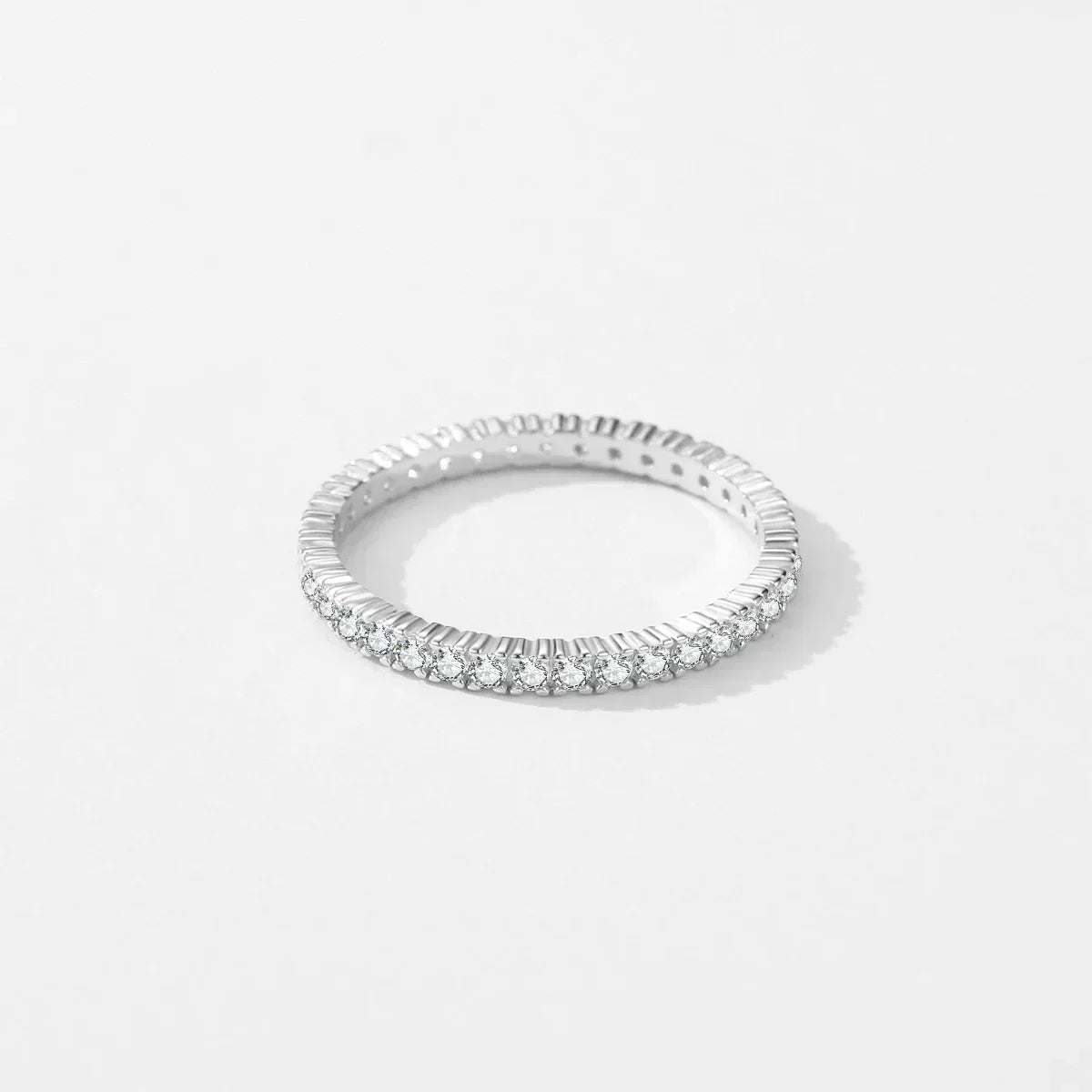 Minimalistische Glanz Eternity Ring