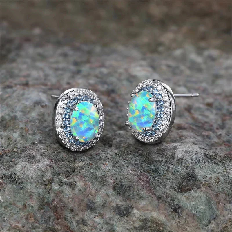 Graceful Turquoise Stud Earrings