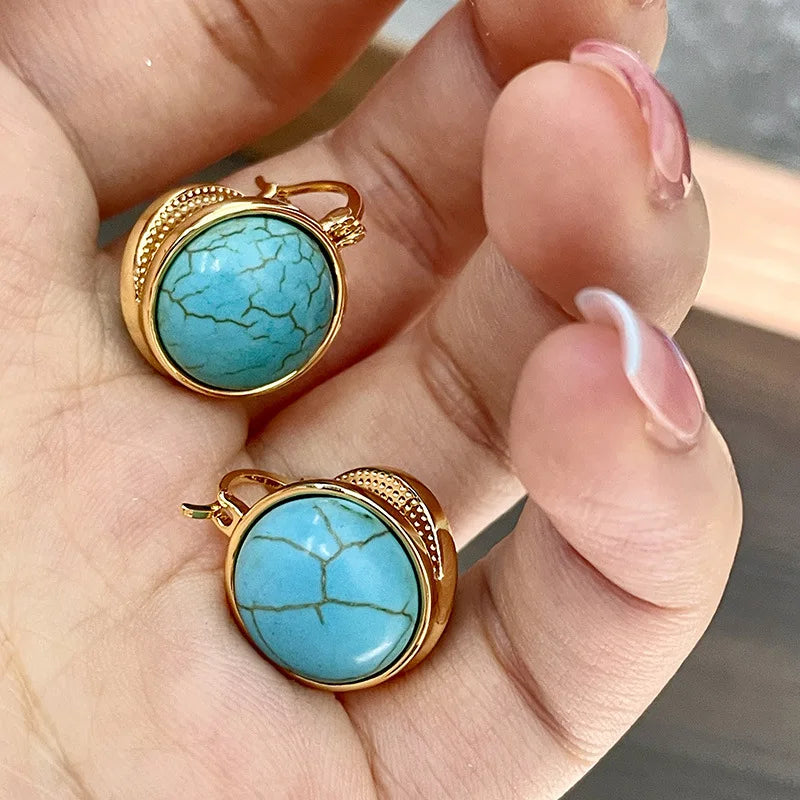 Vintage Turquoise Stud Earrings