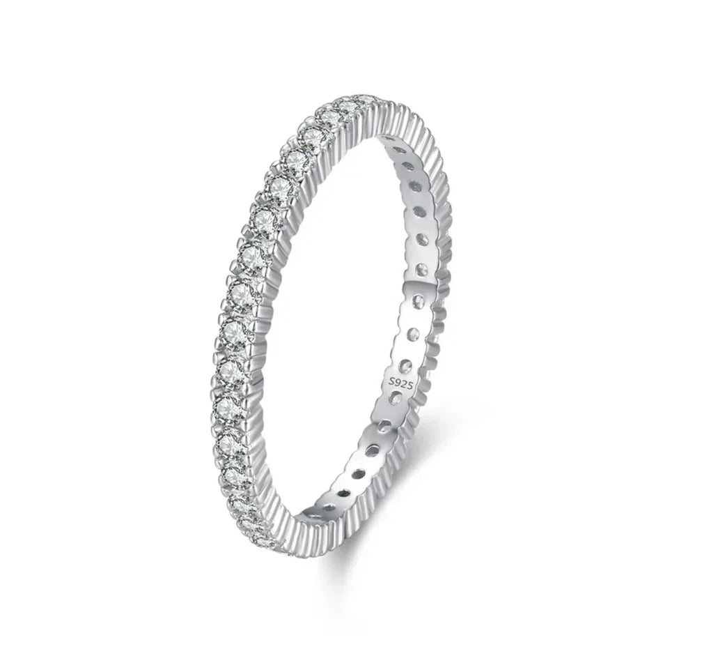 Minimalistische Glanz Eternity Ring
