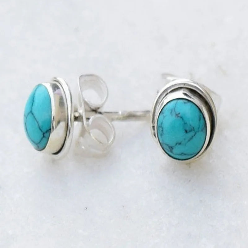 Graceful Turquoise Stud Earrings