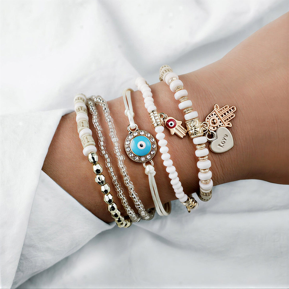 Elegante Gouden Hamsa Armband Bundel