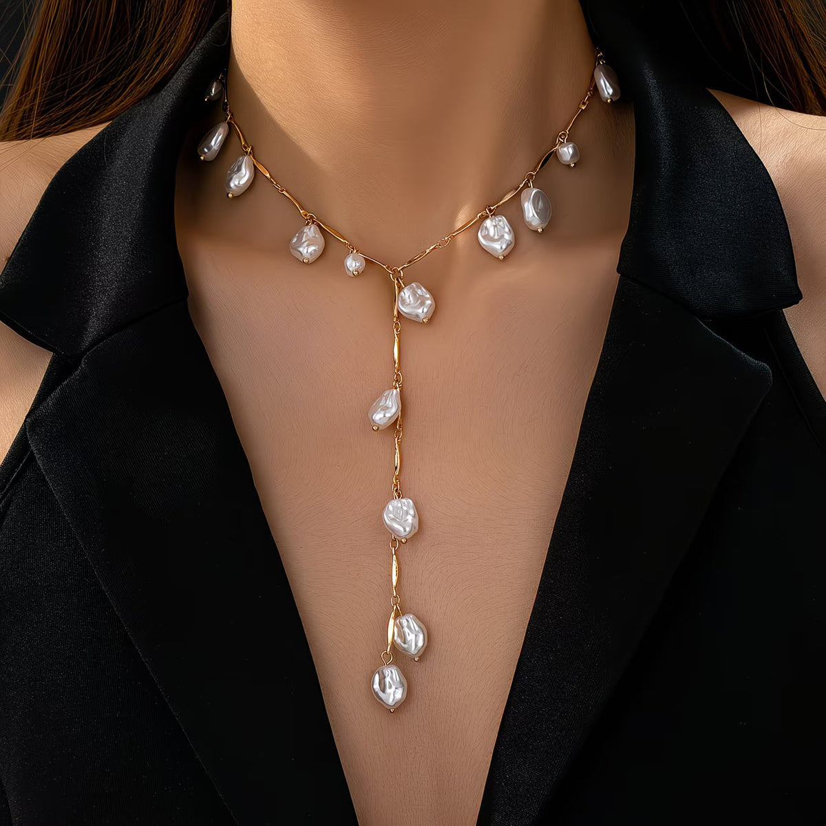 Mystieke Parel Waterval Ketting