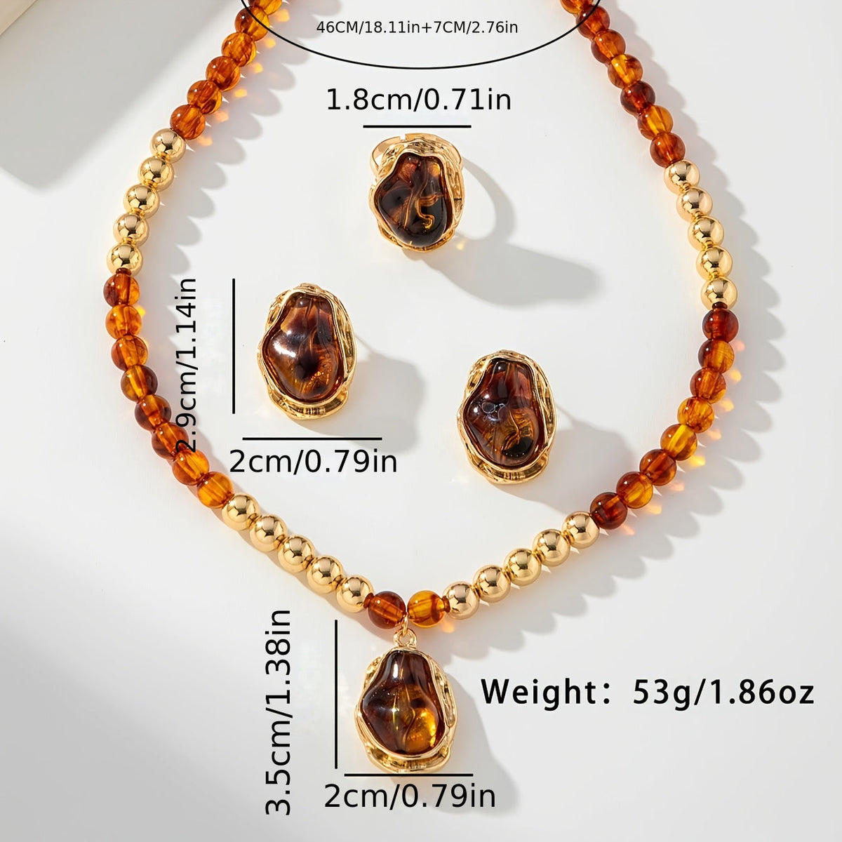 Gouden Barok Parel Sieraad Set