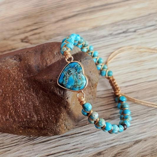 Turquoise Hart Chakra Armband