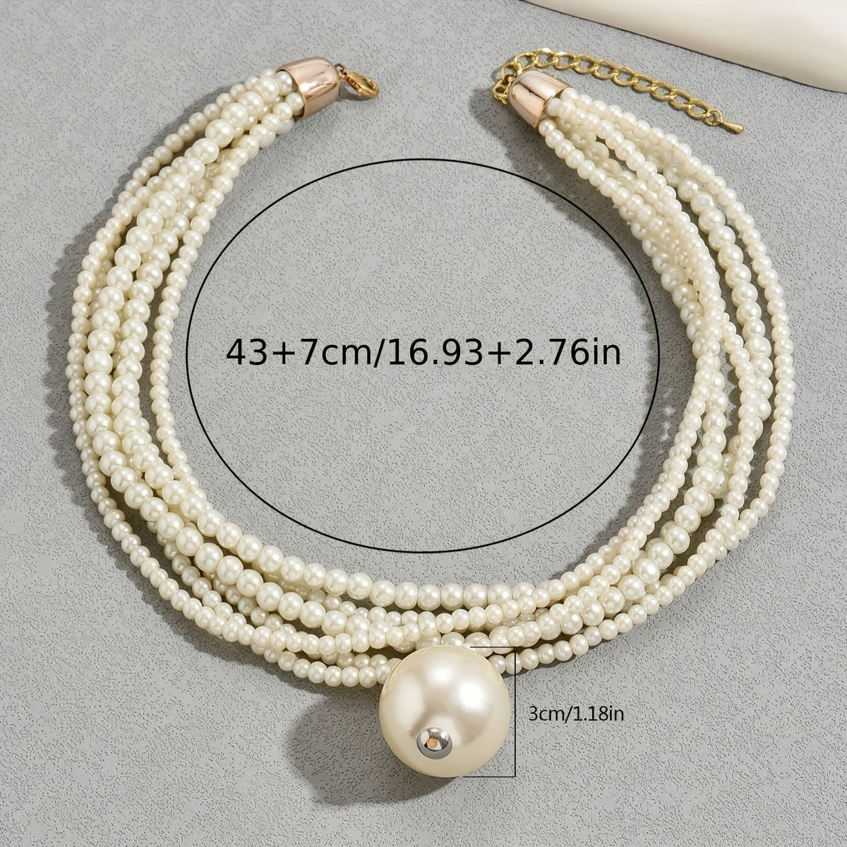 Grote Parel Statement Ketting