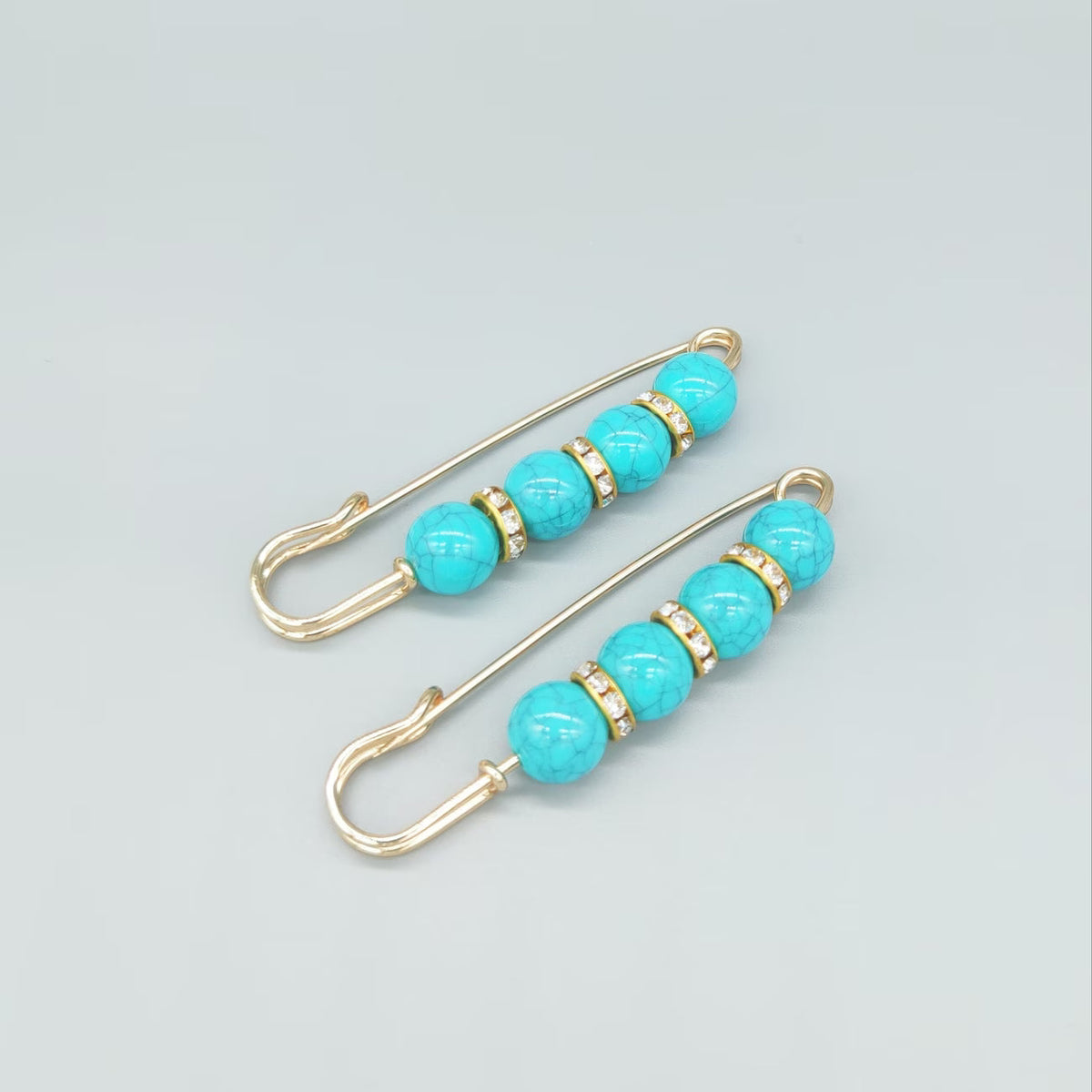 Elegante Turquoise Speld, (1 Stuk)