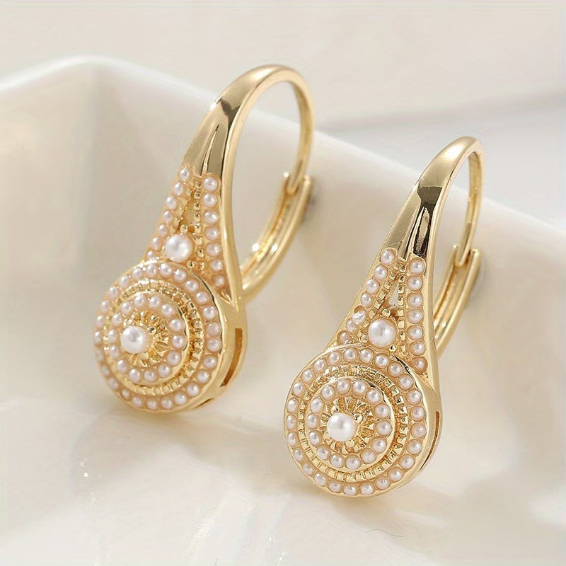 Elegante Parel Bloem Oorbellen