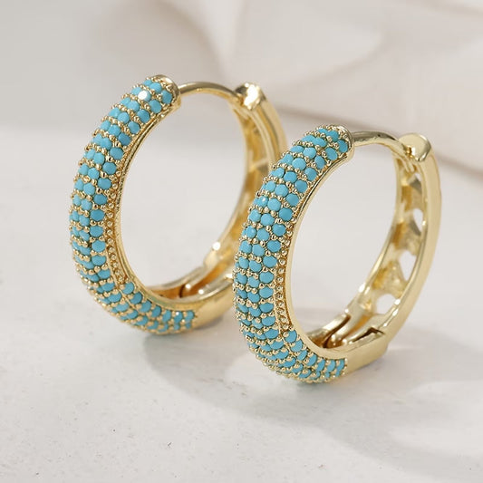 Charmante Turquoise Oorbellen