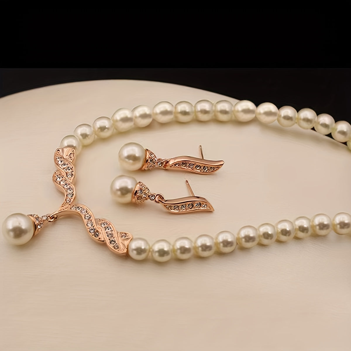 Luxe Parels Leaf Sieradenset