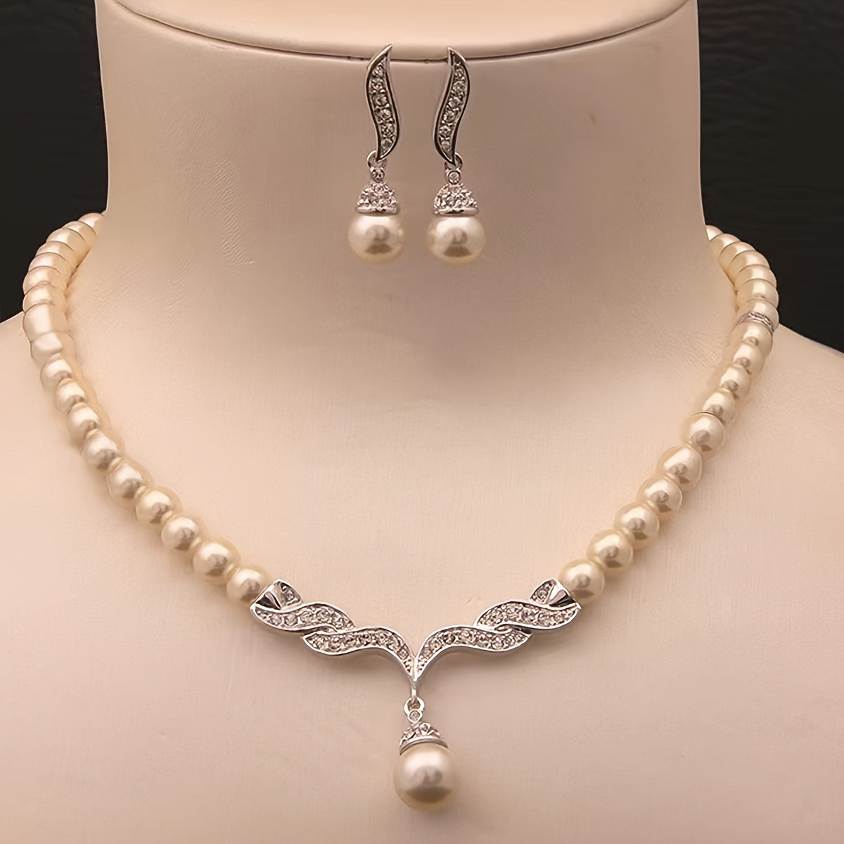 Luxe Parels Leaf Sieradenset